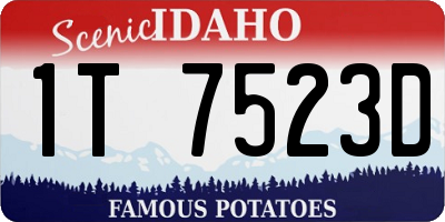 ID license plate 1T7523D