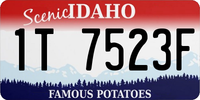 ID license plate 1T7523F