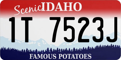 ID license plate 1T7523J