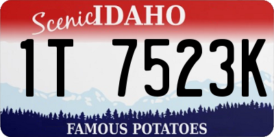 ID license plate 1T7523K