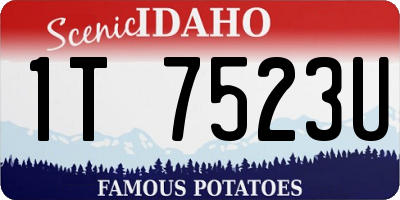 ID license plate 1T7523U