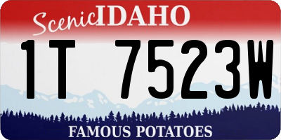ID license plate 1T7523W