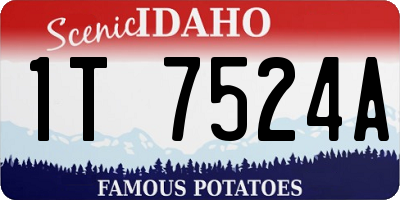 ID license plate 1T7524A