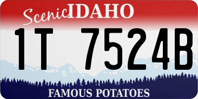 ID license plate 1T7524B