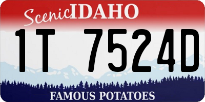 ID license plate 1T7524D