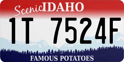 ID license plate 1T7524F