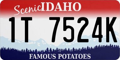 ID license plate 1T7524K