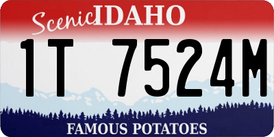 ID license plate 1T7524M