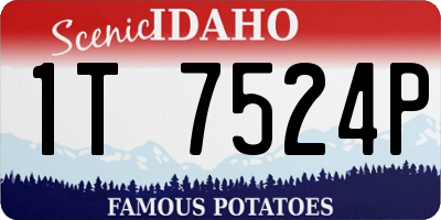 ID license plate 1T7524P