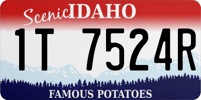 ID license plate 1T7524R