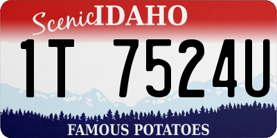 ID license plate 1T7524U