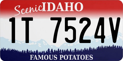 ID license plate 1T7524V