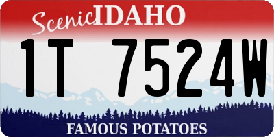 ID license plate 1T7524W