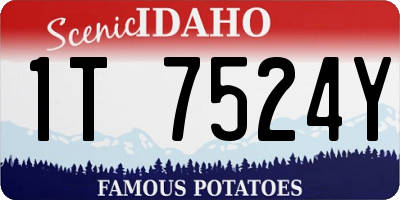 ID license plate 1T7524Y