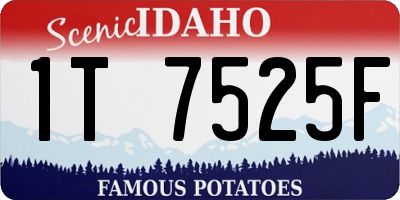 ID license plate 1T7525F