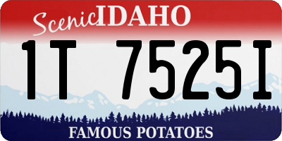 ID license plate 1T7525I