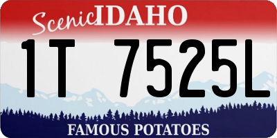 ID license plate 1T7525L