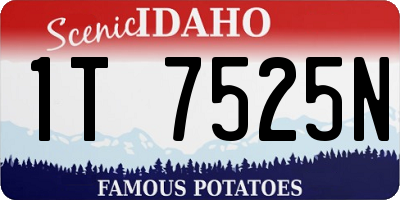 ID license plate 1T7525N