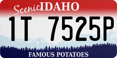 ID license plate 1T7525P