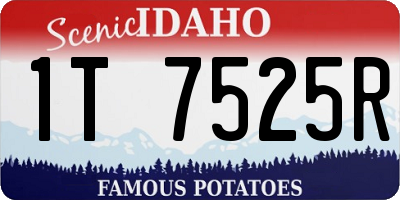 ID license plate 1T7525R