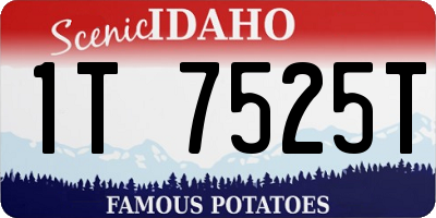 ID license plate 1T7525T