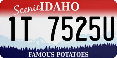 ID license plate 1T7525U