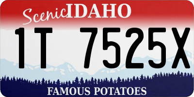 ID license plate 1T7525X