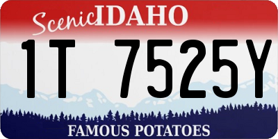 ID license plate 1T7525Y