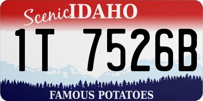 ID license plate 1T7526B
