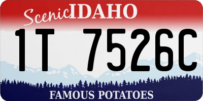 ID license plate 1T7526C