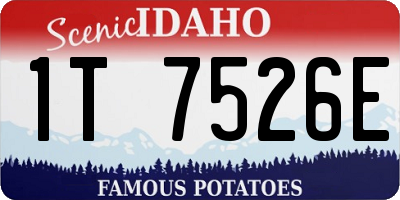 ID license plate 1T7526E