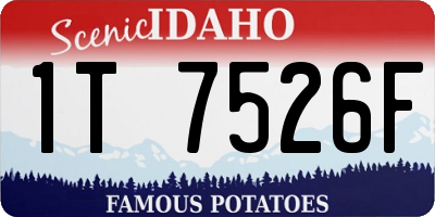 ID license plate 1T7526F