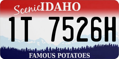 ID license plate 1T7526H