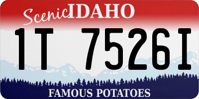 ID license plate 1T7526I