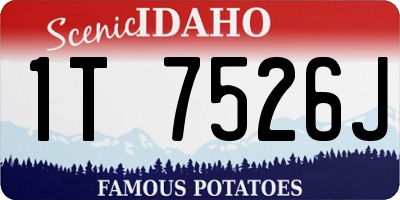 ID license plate 1T7526J