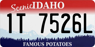 ID license plate 1T7526L