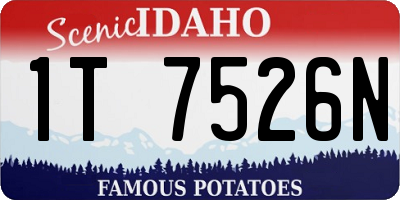 ID license plate 1T7526N