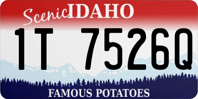 ID license plate 1T7526Q