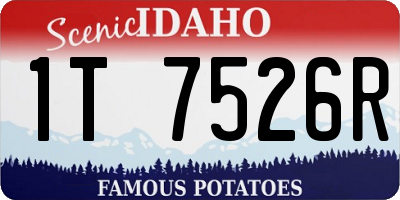 ID license plate 1T7526R