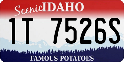 ID license plate 1T7526S