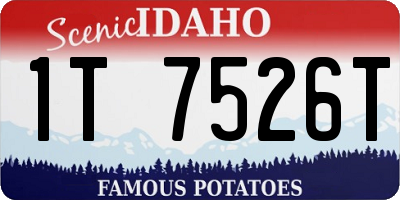 ID license plate 1T7526T