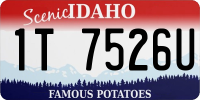 ID license plate 1T7526U