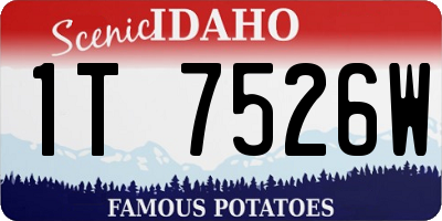 ID license plate 1T7526W