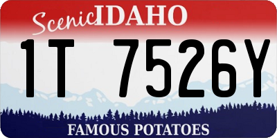 ID license plate 1T7526Y