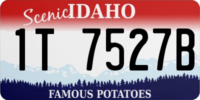 ID license plate 1T7527B