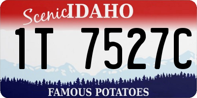 ID license plate 1T7527C