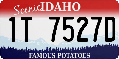 ID license plate 1T7527D