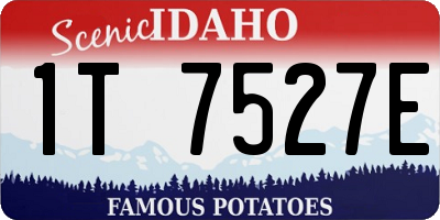 ID license plate 1T7527E