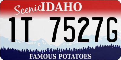 ID license plate 1T7527G