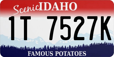 ID license plate 1T7527K